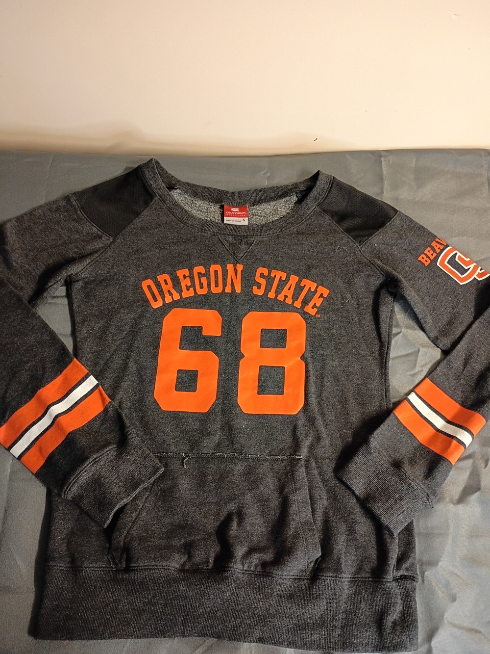 Oregon State Women's Gray & Orange '68 Pullover Sweatshirt